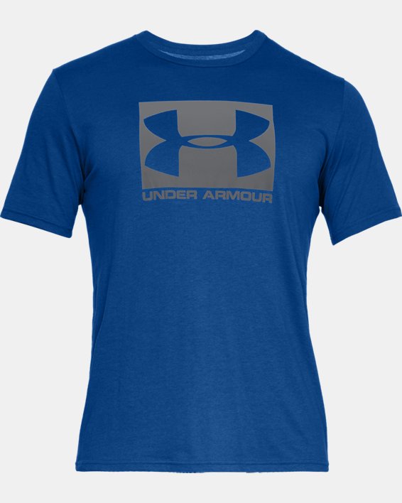 Herren UA Boxed Sportstyle Kurzarm-T-Shirt, Blue, pdpMainDesktop image number 4